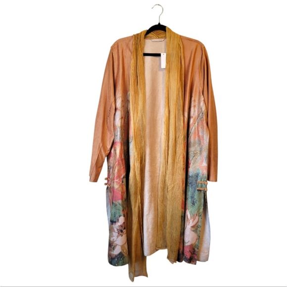 Soft Surroundings Floral Print Long Duster/ Coat - Picture 2 of 6